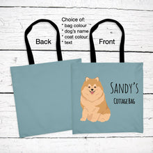 Load image into Gallery viewer, Pomeranian tote bag personalized