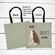 Load image into Gallery viewer, Greyhound tote bag personalized