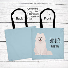 Load image into Gallery viewer, Samoyed tote bag personalized