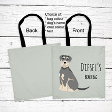 Load image into Gallery viewer, Giant Schnauzer (natural) tote bag personalized