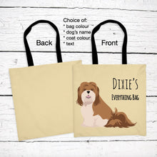 Load image into Gallery viewer, Lhasa Apso tote bag personalized
