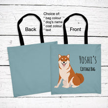 Load image into Gallery viewer, Shiba Inu tote bag personalized