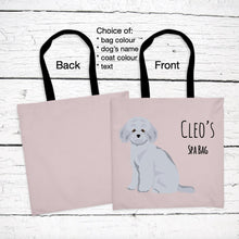 Load image into Gallery viewer, Miniature Poodle tote bag personalized