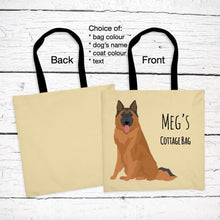 Load image into Gallery viewer, Belgian Tervuren tote bag personalized