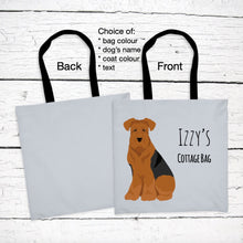 Load image into Gallery viewer, Lakeland Terrier tote bag personalized