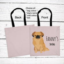 Load image into Gallery viewer, Tibetan Spaniel tote bag personalized
