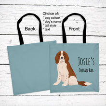 Load image into Gallery viewer, Welsh Springer Spaniel tote bag personalized