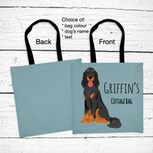 Load image into Gallery viewer, Gordon Setter tote bag personalized