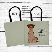 Load image into Gallery viewer, German Wirehaired Pointer tote bag personalized