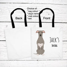Load image into Gallery viewer, Whippet tote bag personalized