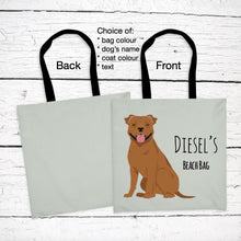 Load image into Gallery viewer, Staffordshire Bull Terrier tote bag personalized