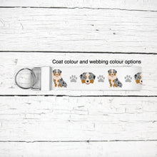Load image into Gallery viewer, Miniature American Shepherd key wristlet