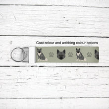 Load image into Gallery viewer, Norwegian Elkhound key wristlet