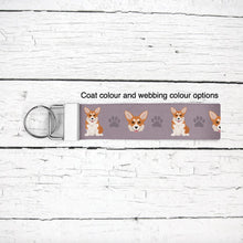 Load image into Gallery viewer, Pembroke Welsh Corgi key wristlet