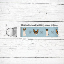 Load image into Gallery viewer, Toy Fox Terrier key wristlet