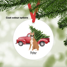 Load image into Gallery viewer, Boxer (cropped ears) ornament personalized