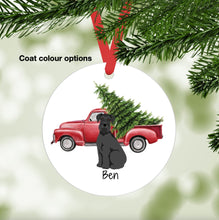 Load image into Gallery viewer, Giant Schnauzer (natural ears, docked tail) ornament personalized
