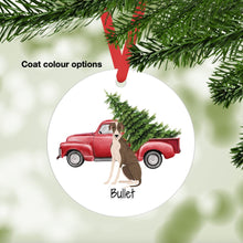 Load image into Gallery viewer, Greyhound ornament personalized