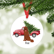 Load image into Gallery viewer, Irish Setter ornament personalized