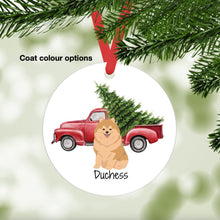 Load image into Gallery viewer, Pomeranian ornament personalized