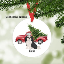 Load image into Gallery viewer, Shih Tzu (puppy clip) ornament personalized