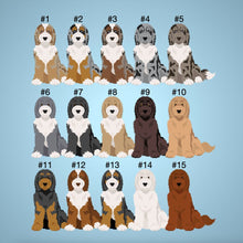 Load image into Gallery viewer, Aussiedoodle (Australian Shepherd/Poodle mix) ornament personalized