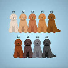 Load image into Gallery viewer, Goldendoodle (Golden Retriever/ Poodle mix) ornament personalized