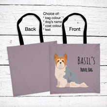 Load image into Gallery viewer, Biewer Terrier tote bag personalized