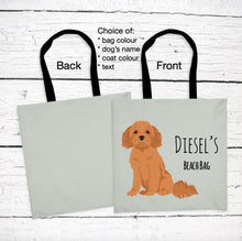 Load image into Gallery viewer, Cavachon (Cavalier/Bichon mix) tote bag personalized