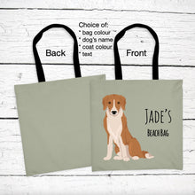 Load image into Gallery viewer, Gollie (Golden Retriever/Collie mix) tote bag personalized