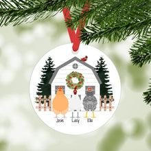 Load image into Gallery viewer, Chicken Breed Christmas Ornament Personalized