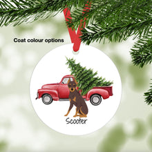 Load image into Gallery viewer, Miniature Pinscher (cropped ears) ornament personalized