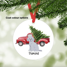 Load image into Gallery viewer, Miniature Poodle (puppy clip) ornament personalized