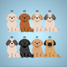 Load image into Gallery viewer, Peekapoo (Pekingese/Poodle mix) ornament personalized