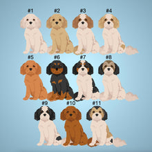 Load image into Gallery viewer, Cavachon (Cavalier/Bichon mix) tote bag personalized