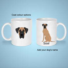 Load image into Gallery viewer, Great Dane (natural ears) 11 oz mug personalized