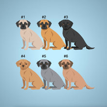 Load image into Gallery viewer, Chug (Chihuahua/Pug mix) keychain personalized