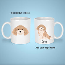 Load image into Gallery viewer, Bichpoo (Bichon Frise/Poodle mix) 11 oz mug personalized