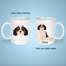 Load image into Gallery viewer, Cavachon (Cavalier/Bichon Frise mix) 11 oz mug personalized