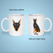 Load image into Gallery viewer, German Pinscher (cropped) 11 oz mug personalized