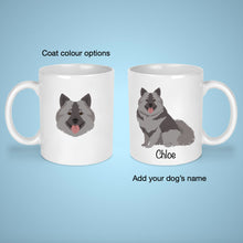 Load image into Gallery viewer, Keeshond 11 oz mug personalized