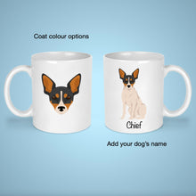 Load image into Gallery viewer, Rat Terrier 11 oz mug personalized