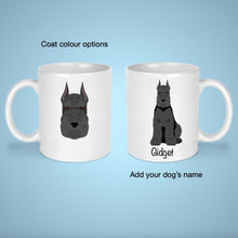 Load image into Gallery viewer, Standard Schnauzer (cropped ears) 11 oz mug personalized
