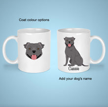 Load image into Gallery viewer, Staffordshire Bull Terrier 11 oz mug personalized
