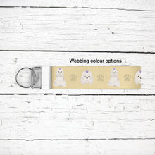 Load image into Gallery viewer, Maltese Terrier key wristlet