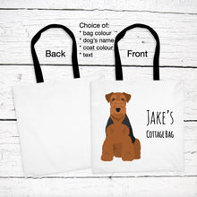Load image into Gallery viewer, Welsh Terrier tote bag personalized