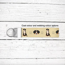 Load image into Gallery viewer, Greater Swiss Mountain Dog key wristlet