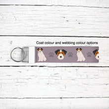 Load image into Gallery viewer, Jack Russel Terrier (wirecoat) key wristlet