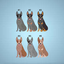 Load image into Gallery viewer, Australian Stumpy Tail Cattle Dog keychain personalized