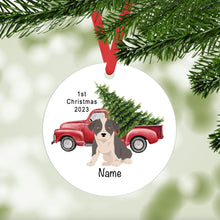 Load image into Gallery viewer, American Staffordshire Terrier puppy ornament personalized
